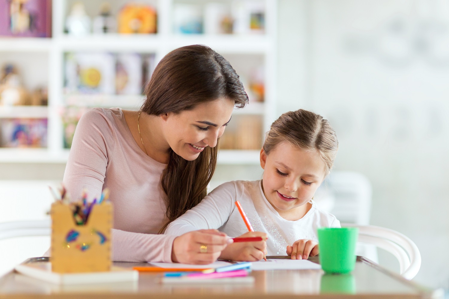 Mother,And,Daughter,Drawing